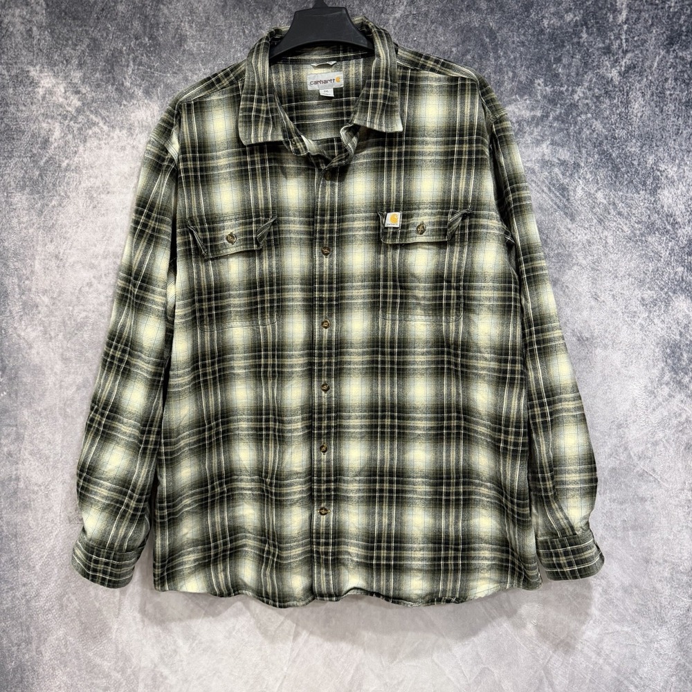 Carhartt Men's 2XL Original Fit Plaid Flannel Shirt Heavy Workwear Outdoor